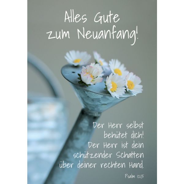 Produktbild - Faltkarte "Alles Gute zum Neuanfang" - 5 Stück