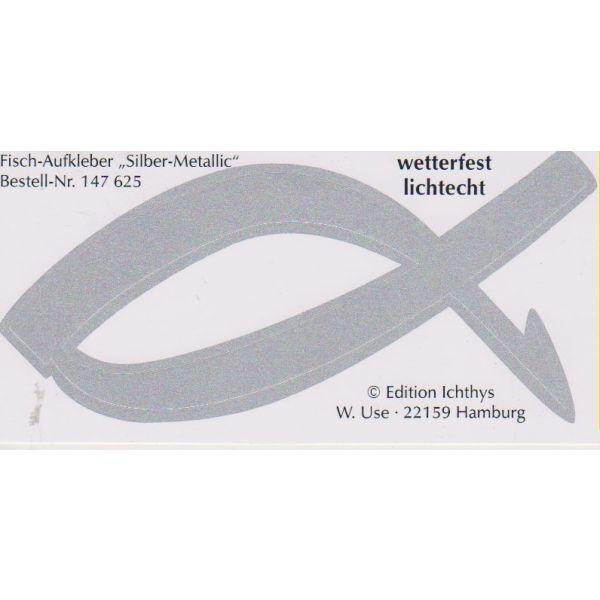 Produktbild - Fischaufkleber Ichthys "Silber Metallic"