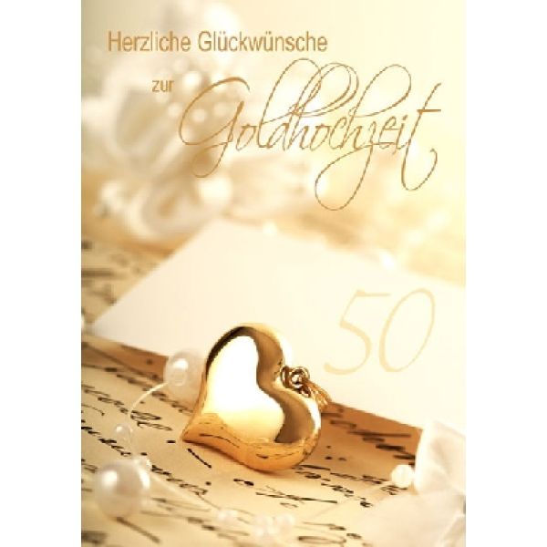 Produktbild - Grußkarte - Herzliche Glückwünsche zur Goldhochzeit