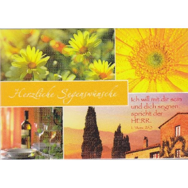 Produktbild - Mini-Spruchkartenserie Herzliche Segenswünsche - 12 Stück