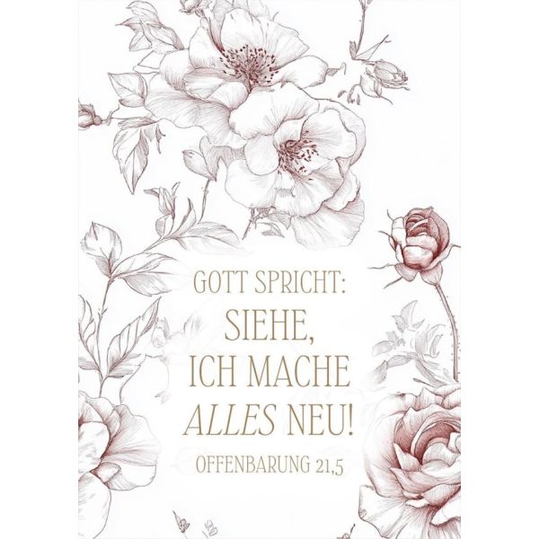 Produktbild des Artikels Jahreslosung 2026 - Poster A4 "Rosen" ()