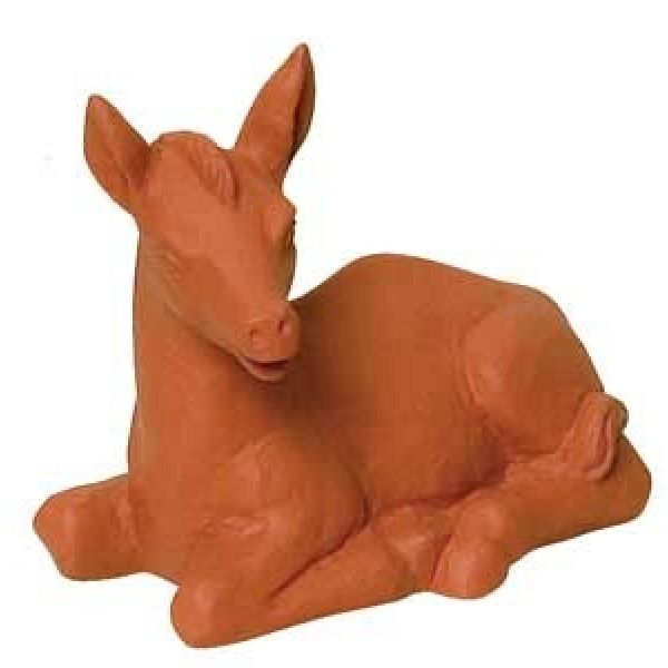 Produktbild - Krippenfigur - Esel Tonfarbener Steinguss