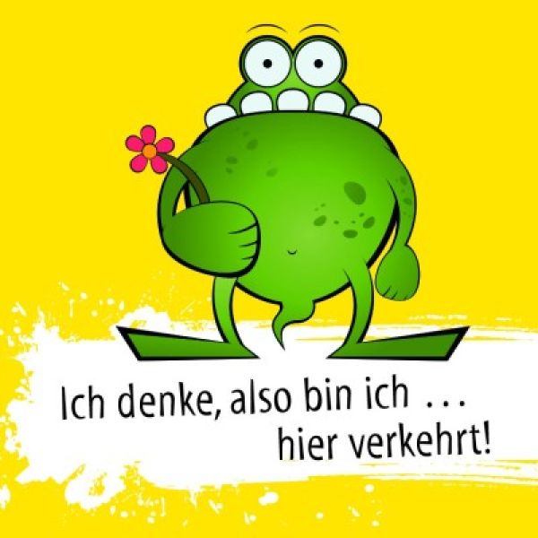Magnet Ich Denke Also Bin Ich Hier Verkehrt