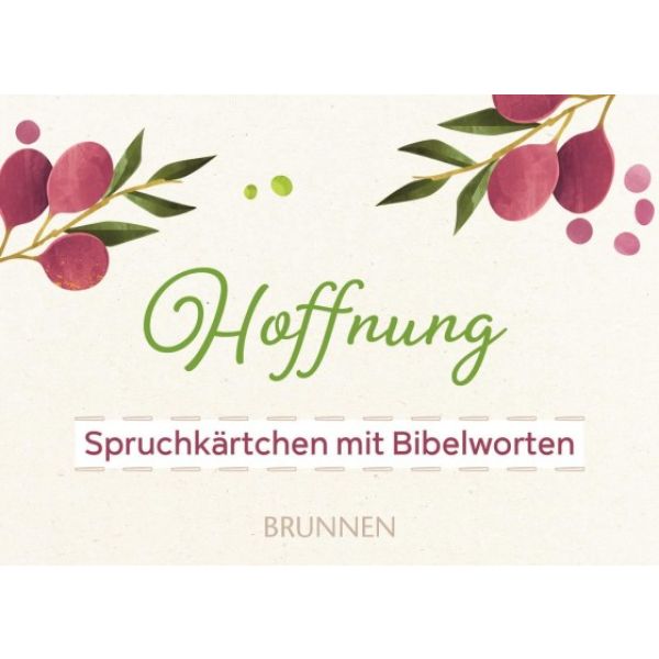 Spruchkärtchen mit Bibelworten 1 "Hoffnung"