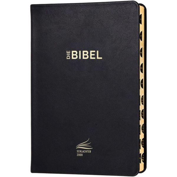 Produktbild des Artikels Schlachter 2000 - Standardausgabe, Kalbsleder,Griffregister,Goldschnitt (Bibel - Leder)