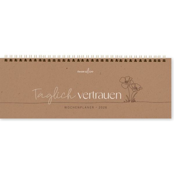 Produktbild des Artikels Täglich vertrauen 2026 - Wochenplaner (Kalender - Spiralbindung)