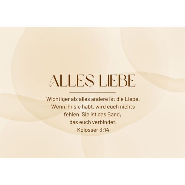 Produktbild des Artikels Postkarte "Alles Liebe" (Schreibwaren)