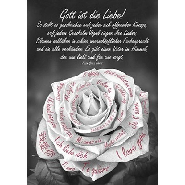 Produktbild des Artikels Postkarten: Gott ist die Liebe, 4 Stück (Schreibwaren)