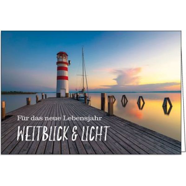 Produktbild des Artikels Faltkarte: Für das neue Lebensjahr Weitblick & Licht - Geburtstag (Schreibwaren)