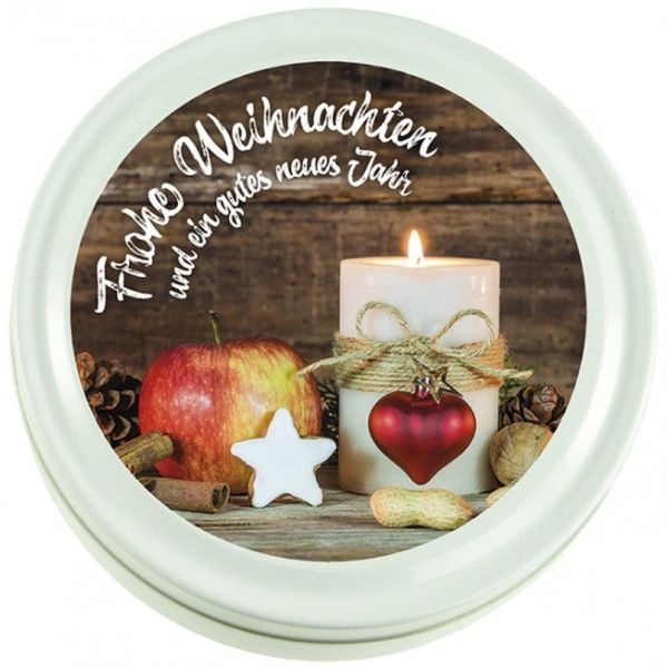 Produktbild des Artikels Bonbon-Dose - Frohe Weihnachten (Motiv Kerze) (Lebensmittel)