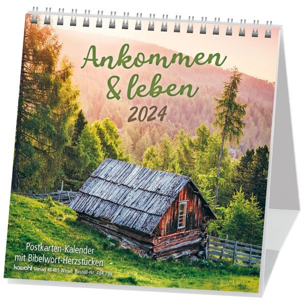 Ankommen & leben 2024 - Postkartenkalender