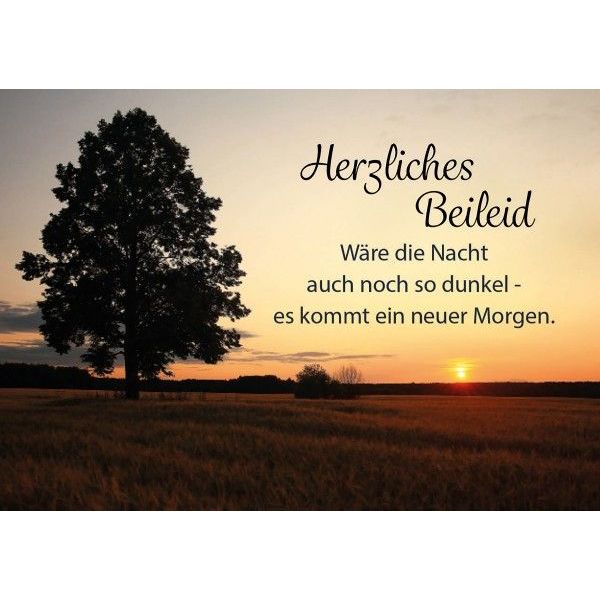 Herzliches Beileid Faltkarte Schreibwaren
