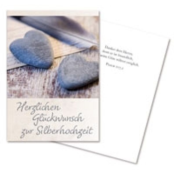 Produktbild des Artikels Herzlichen Glückwunsch zur Silberhochzeit - Faltkarte (Schreibwaren)