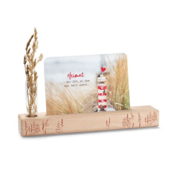 Produktbild des Artikels Kartenhalter mit Vase aus Holz ()