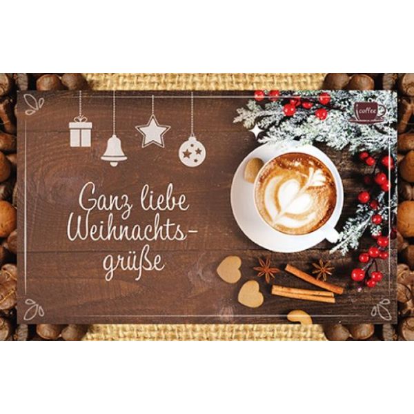 Produktbild des Artikels Kaffeekarte - Ganz liebe Weihnachtsgrüße (Lebensmittel)