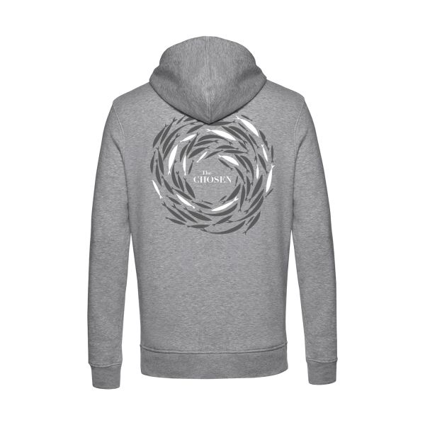 Hoodie "Gegen den Strom" - hellgrau