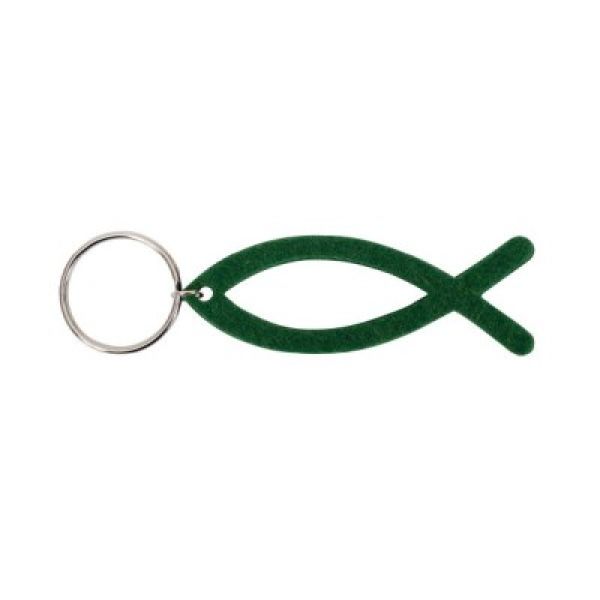 Produktbild des Artikels Schlüsselanhänger "Fisch Filz" dunkelgrün ()