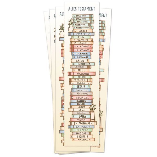 Produktbild des Artikels Lesezeichen "Bücher der Bibel" - 10 Stk. ()