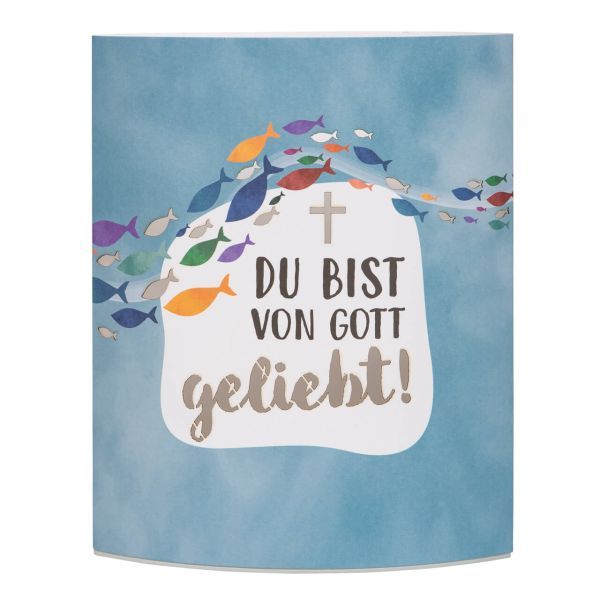 Produktbild des Artikels LED-Papierleuchte - Du bist von Gott geliebt! ()