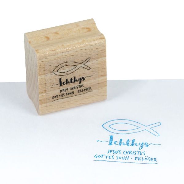 Produktbild des Artikels Holzstempel "Fisch/Ichthys" ()