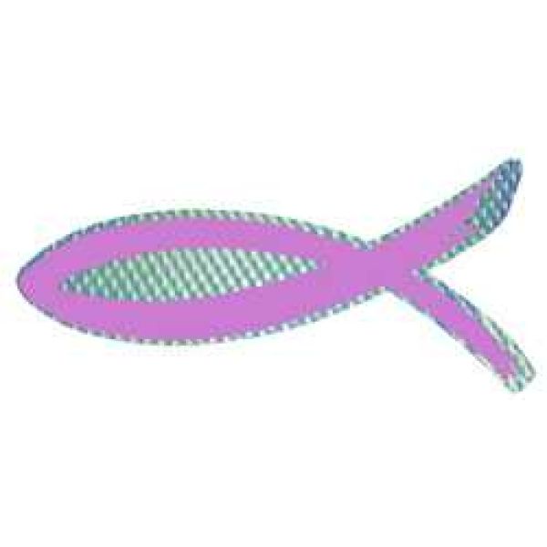 Produktbild des Artikels Aufkleber: Pinselfisch, fliederfarben, reflektierend ()