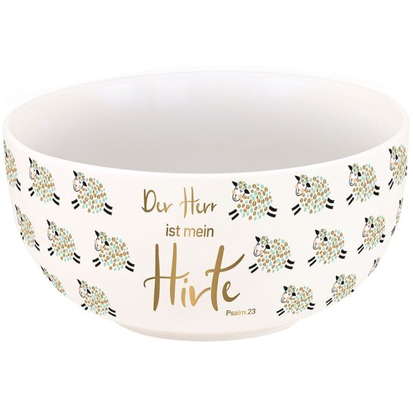Produktbild des Artikels Müslischale "Der Herr ist mein Hirte" (Gold-Edition) ()