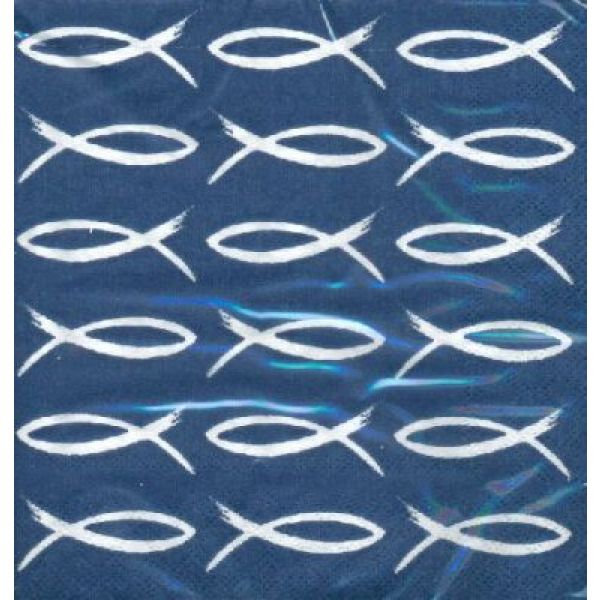 Produktbild des Artikels Servietten 'Fisch' - blau ()