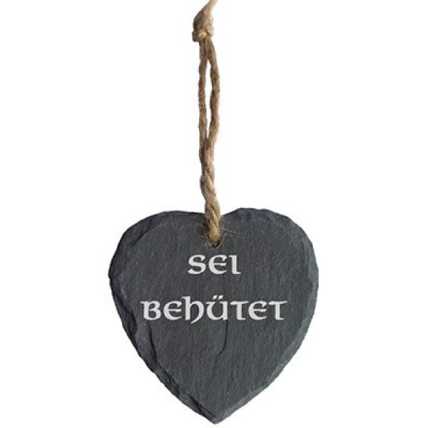 Produktbild des Artikels Herzanhänger "Sei behütet" - Schiefer ()