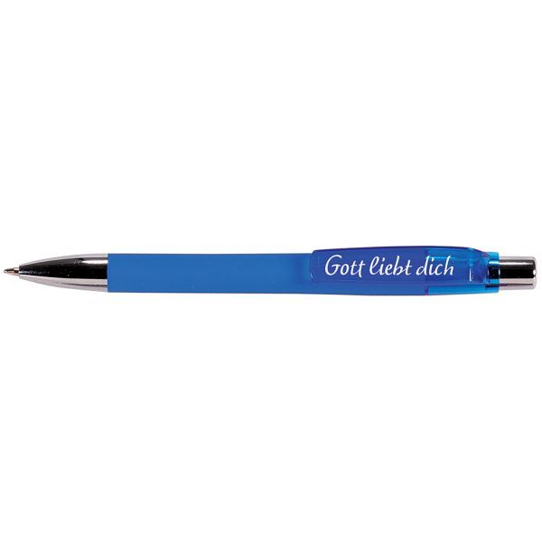 Produktbild des Artikels Kugelschreiber "Gott liebt dich" - blau (Schreibwaren)
