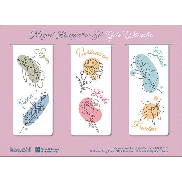 Produktbild des Artikels Magnet-Lesezeichen-Set: Segen, Treue, Vertrauen ()