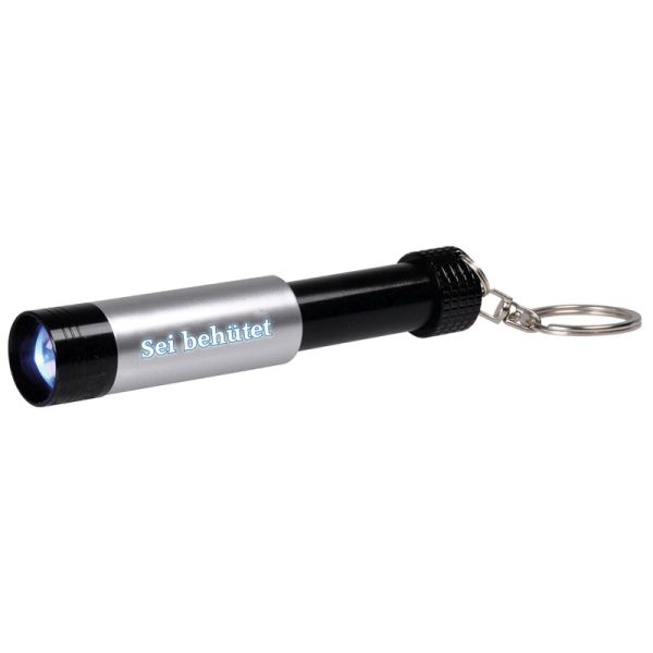 Komonee Schlüsselanhänger Taschenlampe Taschenlampe schwarz LED-Licht Schlüsselbund 