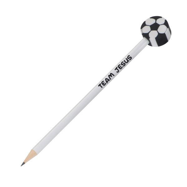 Produktbild des Artikels Holzbleistift mit Radierer "Fußball" (Schreibwaren)