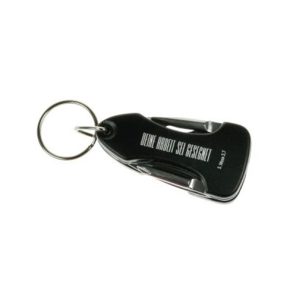 Produktbild des Artikels Schlüsselanhänger Multitool mit LED - schwarz ()
