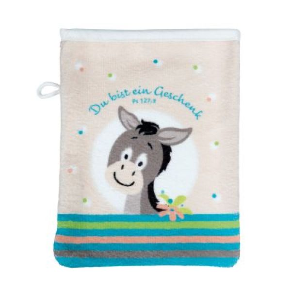 Produktbild - Waschhandschuh Kinder - Esel Felix