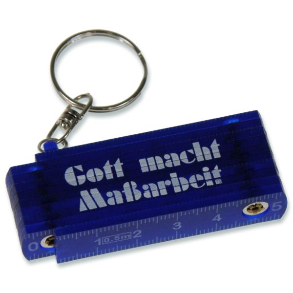Produktbild des Artikels Schlüsselanhänger "Mini-Zollstock" 50 cm - blau ()
