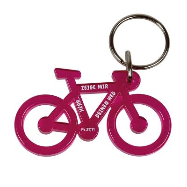 Produktbild - Schlüsselanhänger Fahrrad - pink