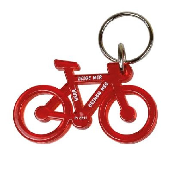 Produktbild - Schlüsselanhänger Fahrrad - rot