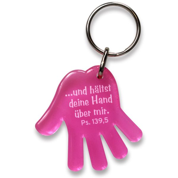 Schlüsselanhänger "Hand" - pink
