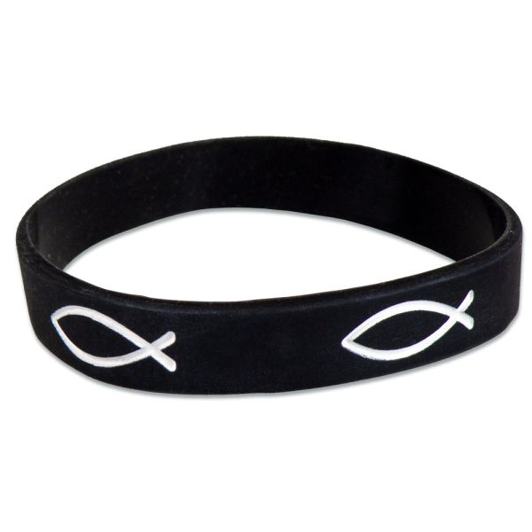 Gummiband Fisch schwarz