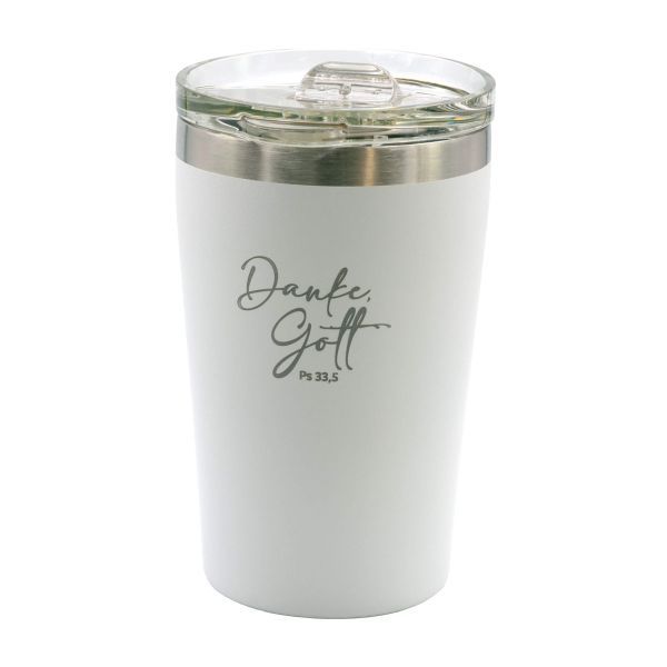 Produktbild des Artikels Thermobecher "Danke, Gott" - weiß ()