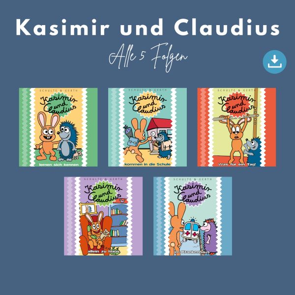 Produktbild des Artikels Kasimir und Claudius - alle 5 Folgen (MP3-Hörspiel - Download)