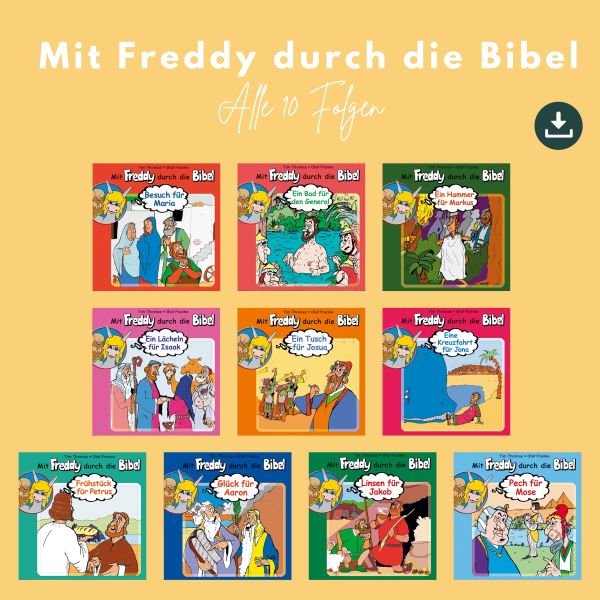 Produktbild des Artikels Mit Freddy durch die Bibel - alle 10 Folgen (MP3-Hörspiel - Download)