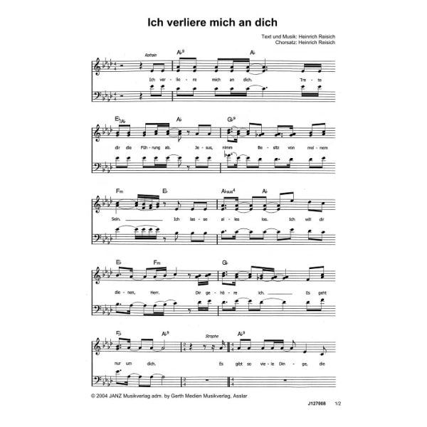 Produktbild des Artikels Ich verliere mich an dich (Noten - Download)