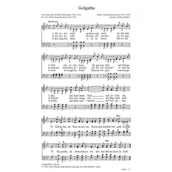 Produktbild des Artikels Golgatha / Calvary (Noten - Download)