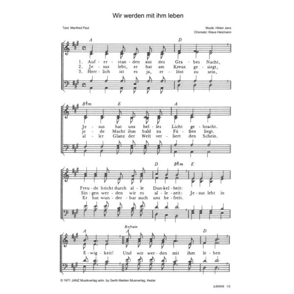 Produktbild des Artikels Wir werden mit ihm leben (Noten - Download)