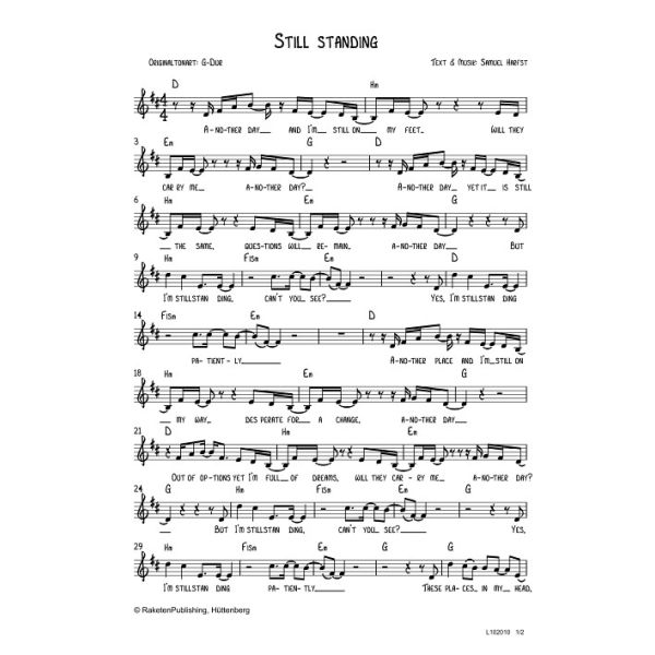 Produktbild des Artikels Still standing (Noten - Download)
