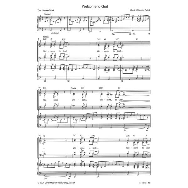 Produktbild des Artikels Welcome To God (Noten - Download)