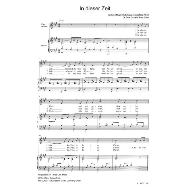 Produktbild - In dieser Zeit / In Times Like These