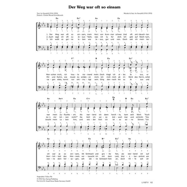 Produktbild des Artikels Der Weg war oft so einsam / Follow Me (Noten - Download)