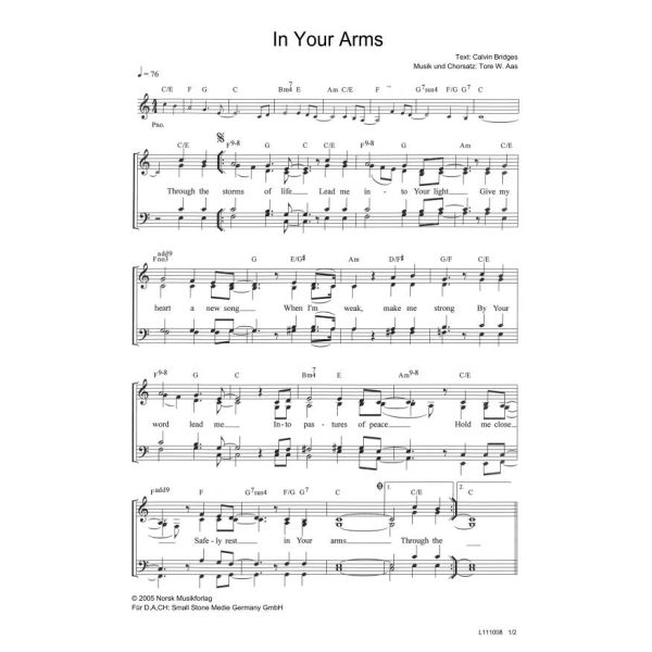 Produktbild des Artikels In Your Arms (Noten - Download)